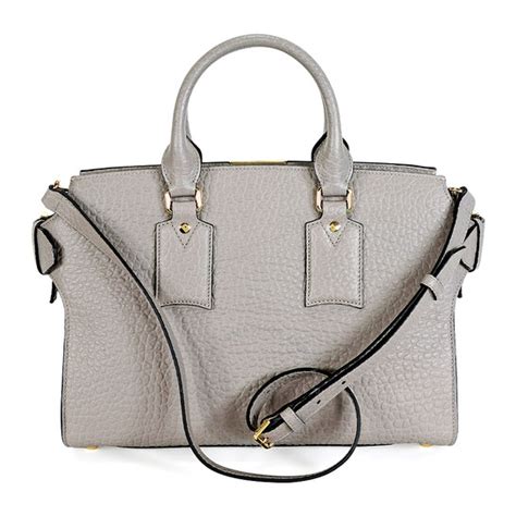 Burberry The Medium Clifton Pale Grey Leather Tote